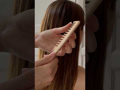 wooden comb brush tapping and hair brushing for tingles and relaxation! #asmr