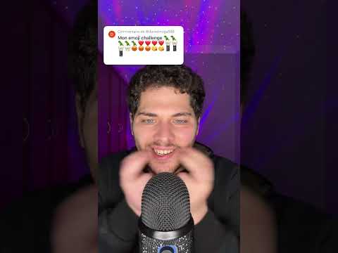ASMR EMOJI CHALLENGE 🦖❤️🦷😡😘📱 #asmr #asmrfrançais #emojichallenge #shorts