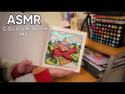 ASMR Aesthetic Colour With Me 🎨 | Relaxing Rain Sounds 🌧️ | Calm & Cozy