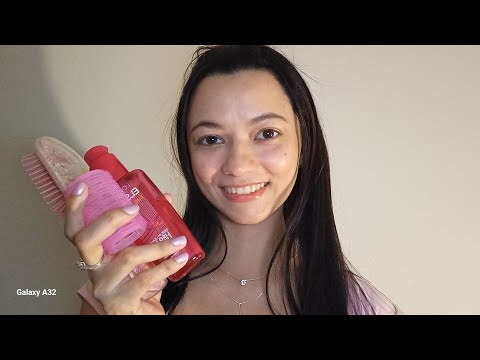 ASMR - AMIGA FAZ PENTEADO PARA FESTA JUNINA 🥰😴