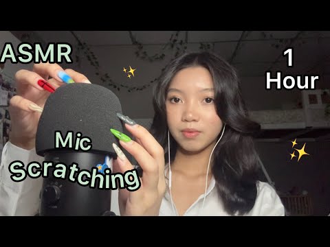 ASMR|1 Hour Mic Scratching✨
