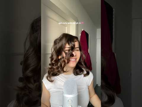 get curly with me pt. 6 🎀 #asmr #curls #heatlesscurls #sockcurls