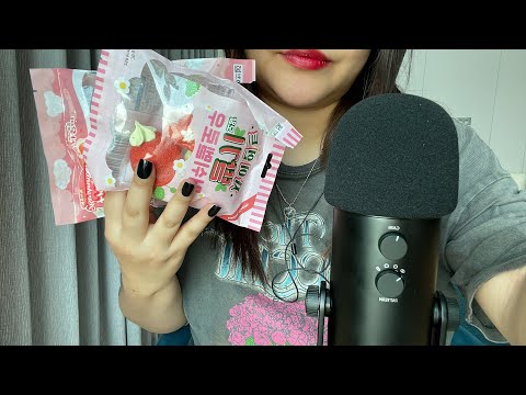 ASMR🍓다이소 마시멜로우 이팅 | 자이언트 딸기, 복숭아 | marshmallow eating sounds