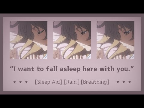 Falling asleep listening to the rain [ASMR Girlfriend RP F4A] [Sleep Aid] [Rain] [Breathing]