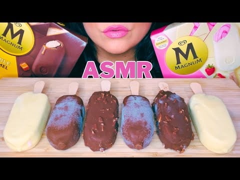 ASMR Eating Magnum Ice Cream - The Most Satisfying & Relaxing Sounds