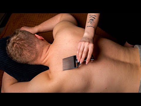 BACK Scratch ASMR - Skin Tracing & Massaging (No Talking)