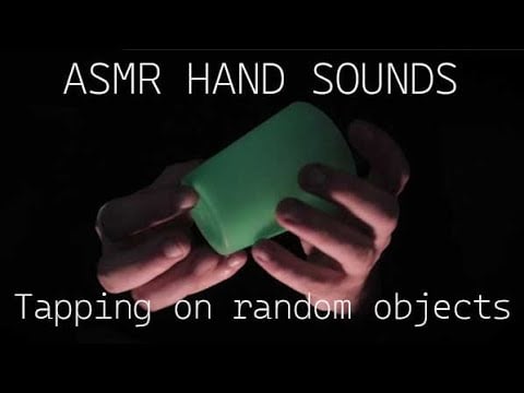 ASMR HAND SOUNDS 🥤Tapping On Random Objects (My First One)