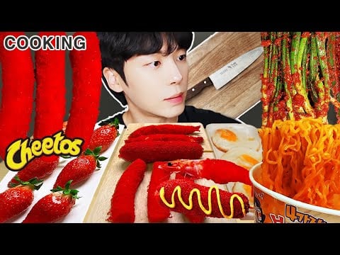 ASMR MUKBANG | 요리모음 4# 치토스 가래떡 핫도그 치킨 불닭 김치 샌드위치 레시피  FRIED CHICKEN AND BEST COOKING