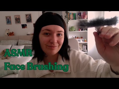 ASMR Soft Face Brushing & Tongue Clicking | no talking