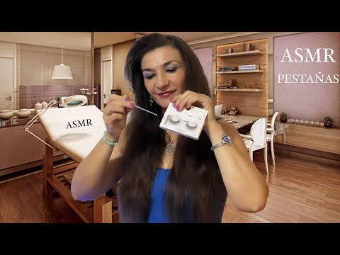 ASMR TE PONGO LAS PESTAÑAS UNA POR UNA  / ROLE PLAY / EN ESPAÑOL