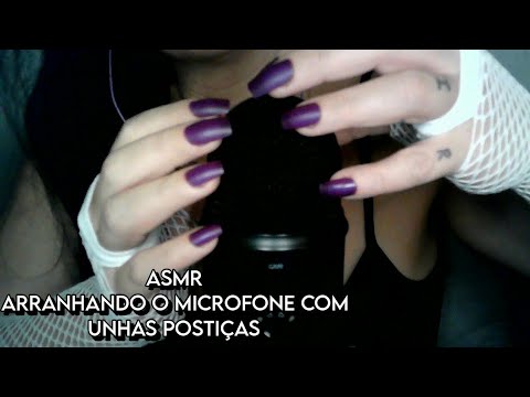 ASMR-ARRANHANDO O MICROFONE COM UNHAS POSTIÇAS #asmr #rumo1k #asmrsounds #asmrvideo