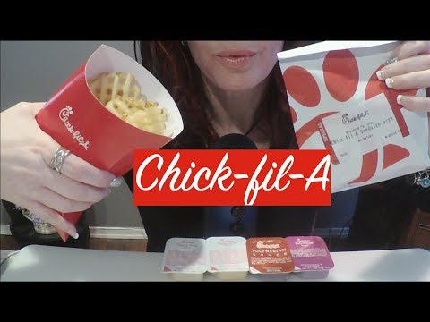 ASMR Chick-fil-A Eat with Me/ Mukbang. Whispered Ramble.