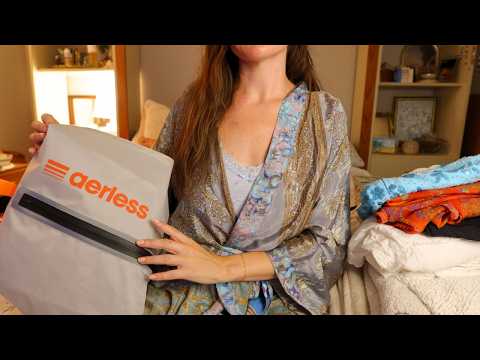 ASMR Helping You Pack for Vacation 🌺 Soft-Spoken 🌴 Clothing & Bottle Sounds, Gentle Crinkles