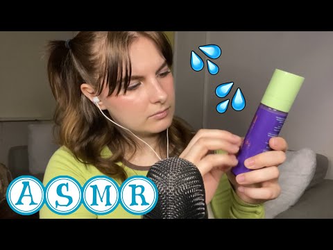 ASMR | Spray Bottles, Liquid Sounds, Tapping, Rain on Mic💦💦