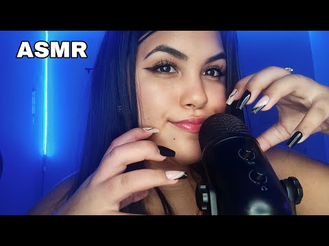 ASMR UNHAS NO MICROFONE COM SONS DE BOCA INTENSOS 💅🏻👄 | Mic Scratching and Mouth Sounds intense