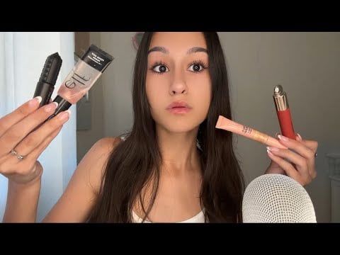 ASMR| Bestie does your makeup in 5 mins *WATCH IF NEED SLEEP FAST* 😴