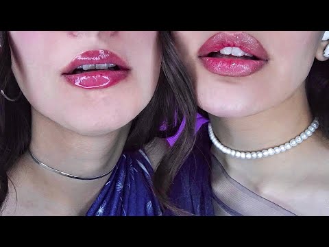 ASMR Twins Help You Sleep 🌙 Ear to Ear Whispers, Mouth Sounds & Hand Movements
