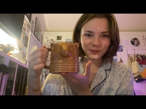 ASMR 💗💗 low quality whispered chit chat pls ignore my acne medication!