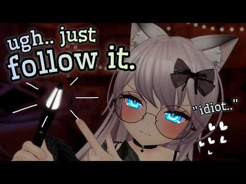 rude girl performs your eye exam.. 🖤 | asmr