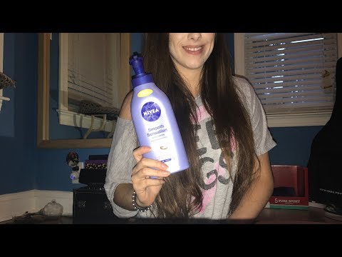 ASMR applying lotion (whispering)