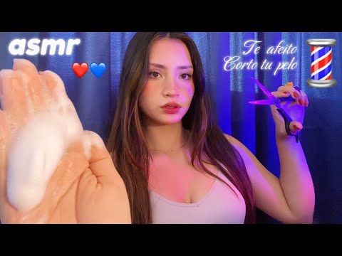 💈ASMR BARBERÍA ROLEPLAY💈TE AFEITO 🧔🏻‍♂️y TE CORTO EL CABELLO ✂️DEMASIADO RELAJANTE