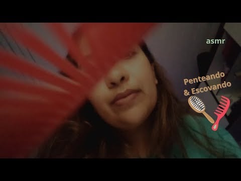 ASMR Calminho e silencioso: Penteando seu cabelo com diferentes tipos de pentes e escovas 🌙💤