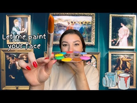 ASMR  Edible Face Painting | Spit Painting with Personal Attention & Mouth Sounds! 🍭🎨