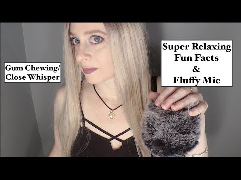 [ASMR] Gum Chewing | Fun Facts | Fluffy Mic | Close Whisper