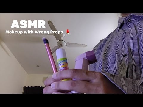ASMR doing your makeup 💄  with Wrong Props | Asmr IA | actual camera touching 