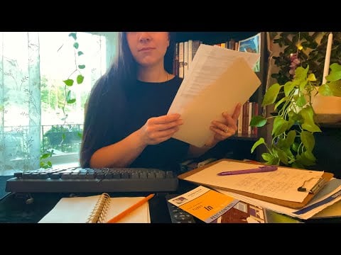 ASMR Office Secretary | typing, writing, paper shuffling