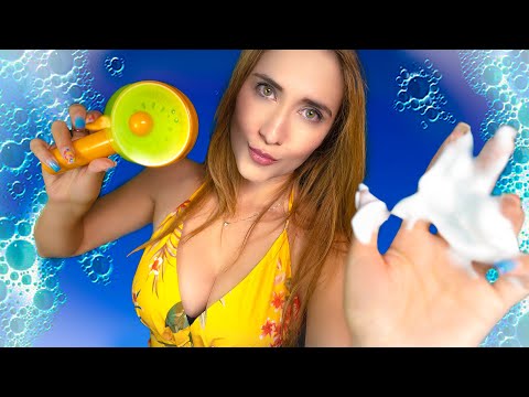 Asmr | LIMPIEZA FACIAL para DORMIR con SUAVE sonido de LLUVIA | ASMR Español | Asmr with Sasha