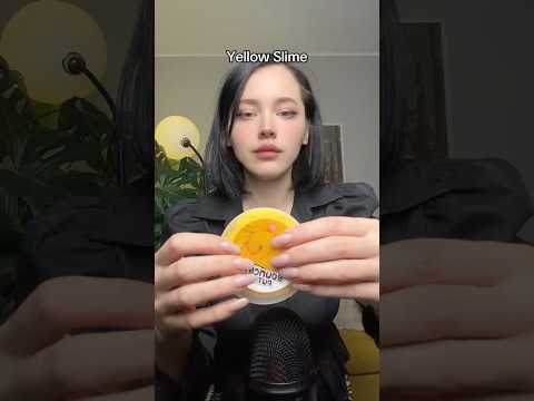 💛Anger relief with Yellow Slime💛 #asmr #slime #asmrtriggers
