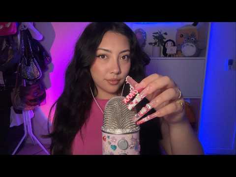 ASMR bare mic scratching with REALLY long nails 💅