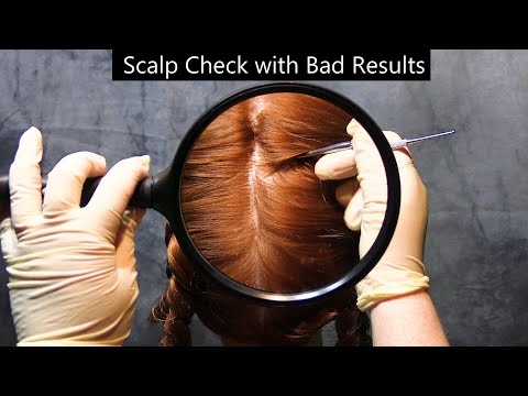 ASMR Scalp Check with Bad Results (Whispering, Scalp Treatment, Medical Instruments) Very Tingly