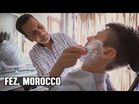💈 Traditional Fez, Morocco, Medina Barber Shop Wet Shave