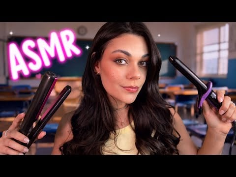 ASMR: A Menina Que Senta Atrás De Você Mexe No Seu Cabelo (Escova, Chapinha e Babyliss) ⭐️✨
