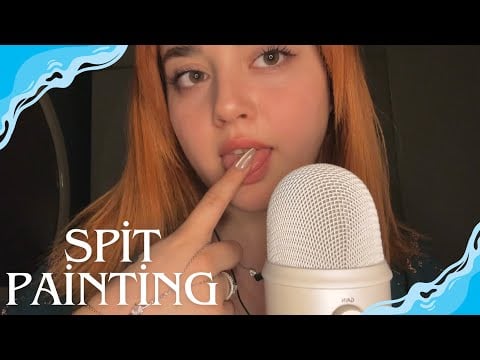 ASMR NO TALKİNG | Spit Painting + Mouth Sounds