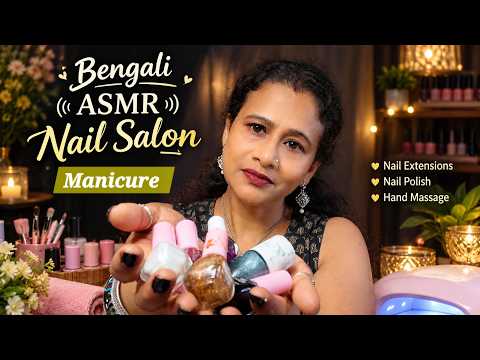 Bengali ASMR Nail Salon 💅 Nail Extensions, Nail Polish & Relaxing Hand Massage | Manicure ASMR