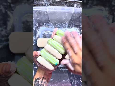Soap ASMR Time Relax 💚 #asmr #soap #rainbowsoap #satisfying #justsoaps #asmrsoap