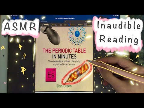 ASMR - INAUDIBLE WHISPERING of a chemistry book - Tracing & iPad Writing Sounds + Wet mouth sounds