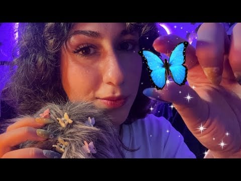 ASMR Almost Touching Your Hair: Anticipatory Butterfly Plugging 🦋✨️ #asmr 
