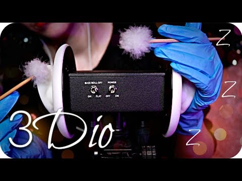 ASMR 3Dio Triggers 👂(NO TALKING) Ear Cleaning, Konjac Sponge, Unicorn Brushes, Cotton, Gloves +