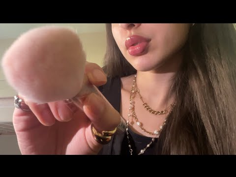 ASMR brushing your face for 10 minutes | very tingly trust me pls