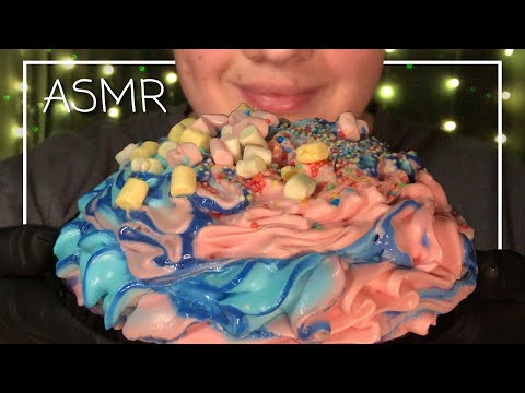 ASMR Frozen Marshmallow Cake Taste Test 🧁🤍 (Deutsch/German)