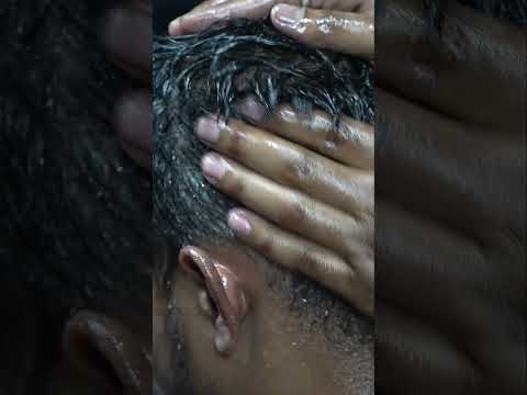 ASMR Scratching Head With Lots Of Oil #shorts