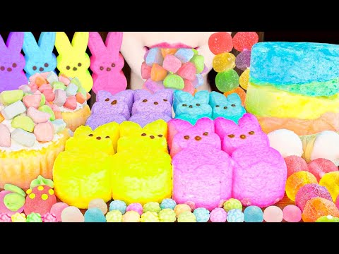 【ASMR】PEEPS BUNNY MARSHMALLOW 💗 MUKBANG 먹방 食べる音 EATING SOUNDS NO TALKING