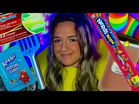 SpongeBob ASMR LIVE pt. 3 🧽🍍 — pop rocks, nerd ropes, crackle candle, mouth sounds, tapping, etc!