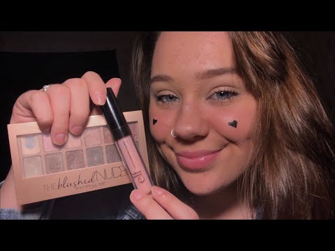 asmr - soft girl does your soft makeup