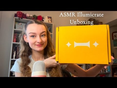 ASMR January Illumicrate Unboxing (whispers, soft-speaking, tapping, scratching, plastic crinkles)