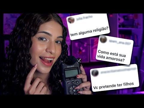 ASMR - RESPONDENDO PERGUNTAS E CONTANDO HISTÓRIAS ATÉ VOCÊ DORMIR 😴